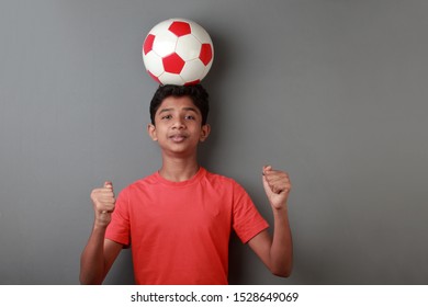 Boy Balancing Soccer Ball On His Stock Photo 1528649093 | Shutterstock