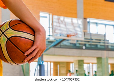 A boy with basketball