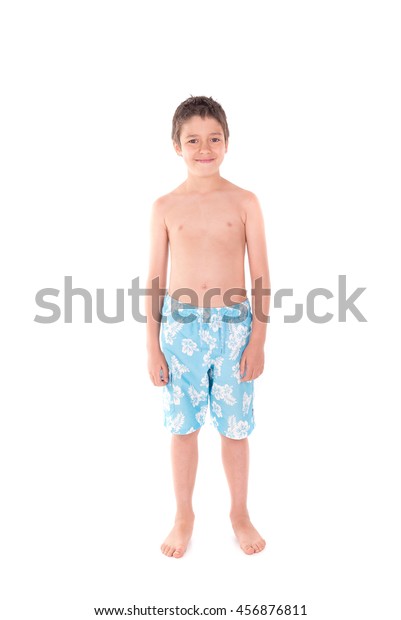 Boy Beach Shorts Isolated White Stock Photo 456876811 | Shutterstock