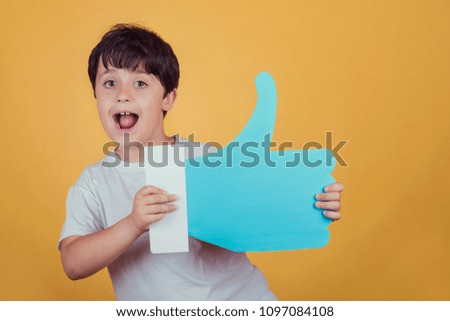 Similar – boy with a big like