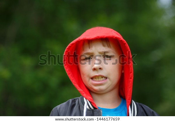 black hoodie with red hood