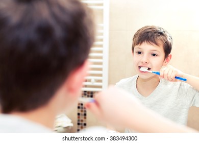 Boy Brushing Teeth