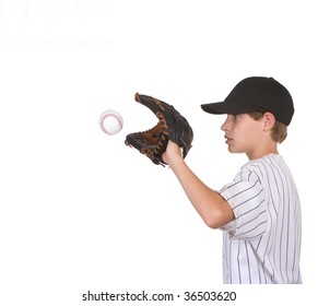 Boy Catching Baseball