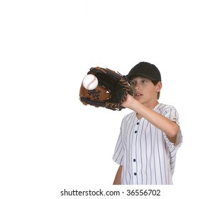 Boy Catching Baseball