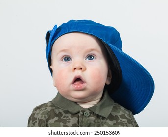 Beautiful Child Blue Cap Stock Photo 136548608 | Shutterstock