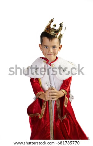 Boy in costume of the king
