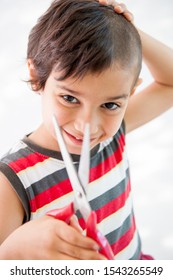 Boy With Crazy Hair Cut