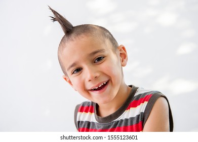 Boy With Crazy Hair Cut