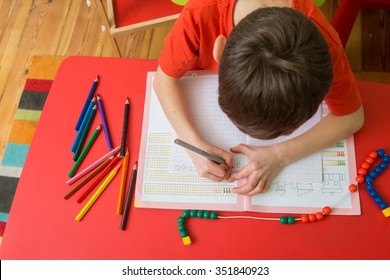 Boy Doing Homework 
