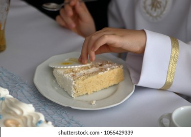 Boy dressed in white