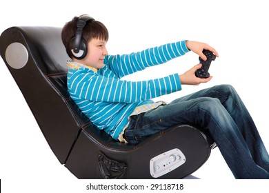 Boy In Ergonomic Chair