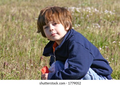 Boy in a field