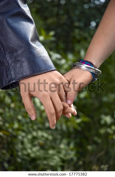 Boy Girl Holding Hands Stock Photo Edit Now