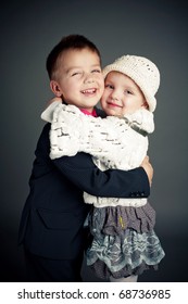 Boy With A Girl Hugging