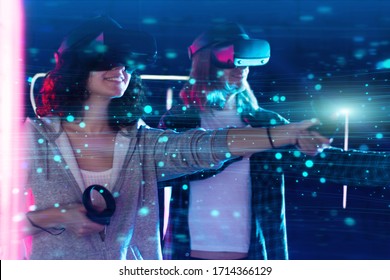 Boy Girl Playing Virtual Reality Game Stock Photo 1714366129 | Shutterstock