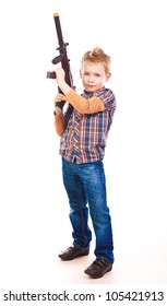 Boy With Gun Toy