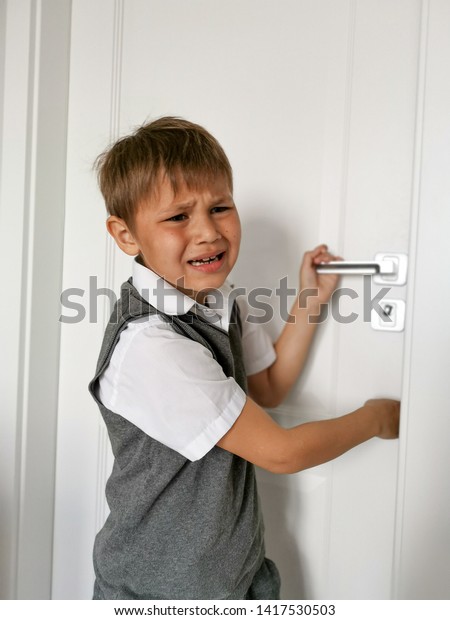 Boy Hand Finger Pinched By Door Stock Image Download Now