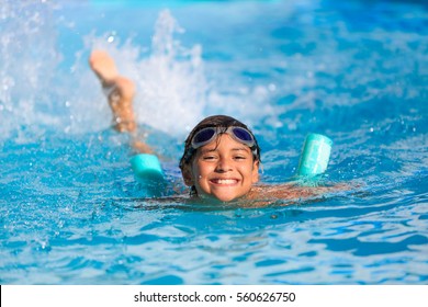 Boy Happy Swimming Pool Stock Photo 560626750 | Shutterstock