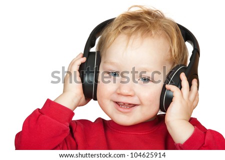 boy with headphones Stock photo © 