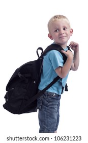 Boy With Heavy Backpack