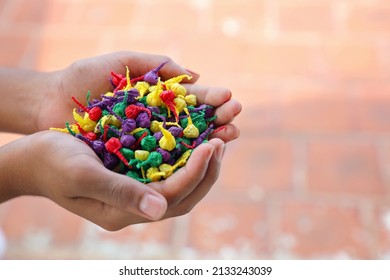 Boy Holding Bang Snaps Or Pop Pops Magical Tricks Crackers
