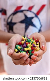 Boy Holding Bang Snaps Or Pop Pops Magical Tricks Crackers