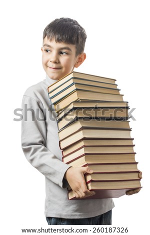 Similar – boy reading books