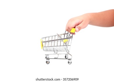 Boy Kid Hand Push Shopping Trolley