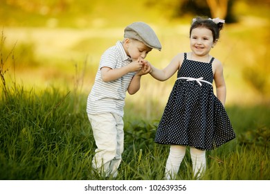 Boy Kissing A Girl