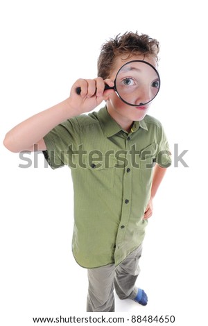 Similar – Child with magnifying glass