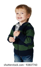 boy with a microphone
