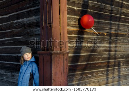 Similar – Image, Stock Photo First contact with chewing gum machine