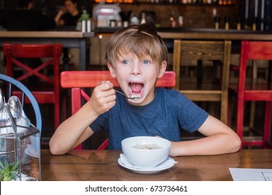 boy with oatmeal