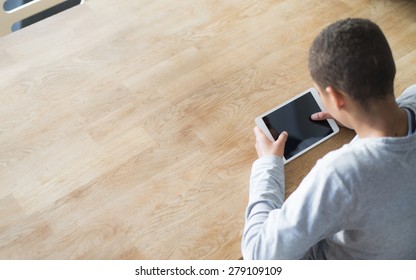 Boy on tablet pc
