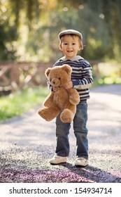 teddy bear with boy