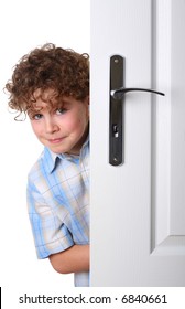 63 Children peeking behind red door Images, Stock Photos & Vectors ...