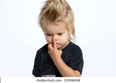 Boy Picking His Nose