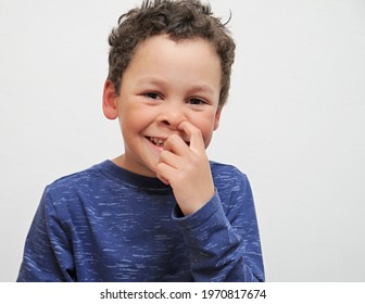 Boy Picking His Nose White Background Stock Photo 1970817674 | Shutterstock