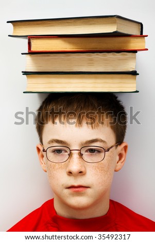 Similar – boy reading books