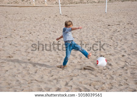 Similar – Girl and senior woman playing on the beach