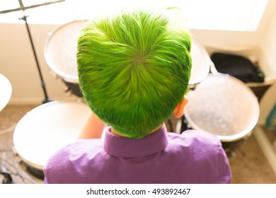 Boy Playing Drums