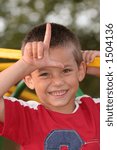 Boy playing in park