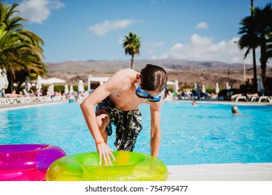 Boy in the pool
