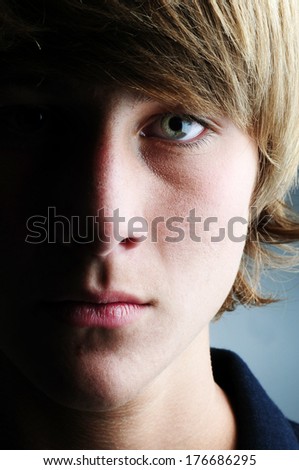 Similar – Image, Stock Photo Untamed Self portrait Face