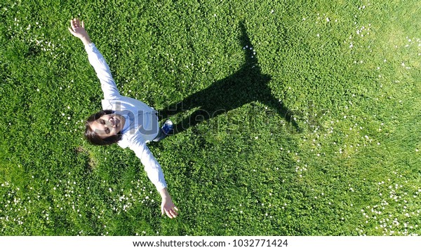 Boy Portrait Aerial Top View Stock Photo 1032771424 | Shutterstock