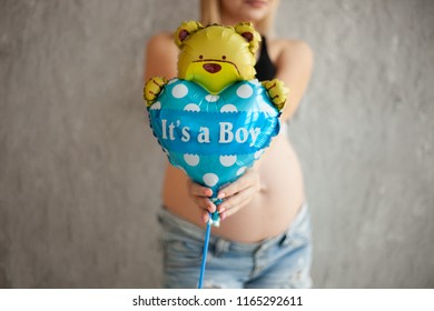 Its A Boy! Pregnant Belly And Ballon With A Text 