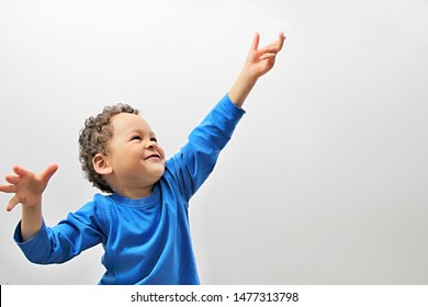 boy reaching up to the sky stock image on white background with people stock photography stock photo