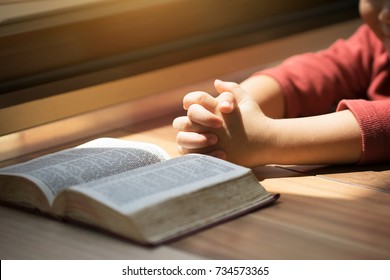 A Boy Reading Bible.