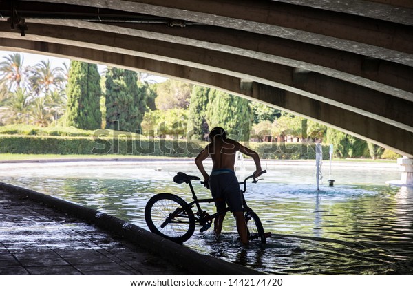 water riding bike