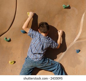 Boy Rock Climbing. #2